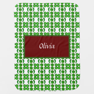 Green Pattern Baby Blanket