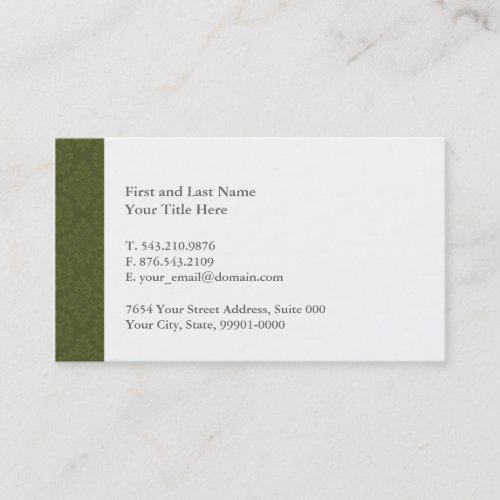 Green Pattern Business Card