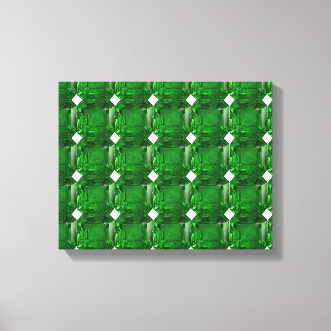 Green Pattern Canvas Print (Front)