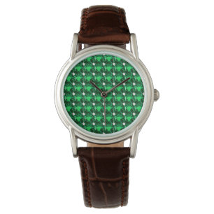 Green Pattern Emerald Watch