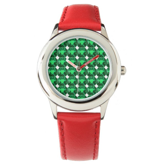Green Pattern Emerald Watch (Front)
