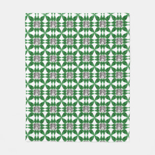 Green Pattern Fleece Blanket