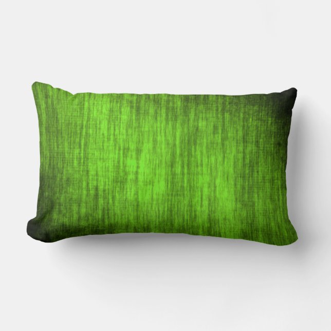 green pattern lumbar pillow (Front)