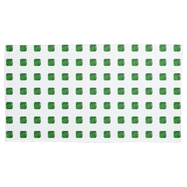 Green Pattern Pillow Case (Front-Left)