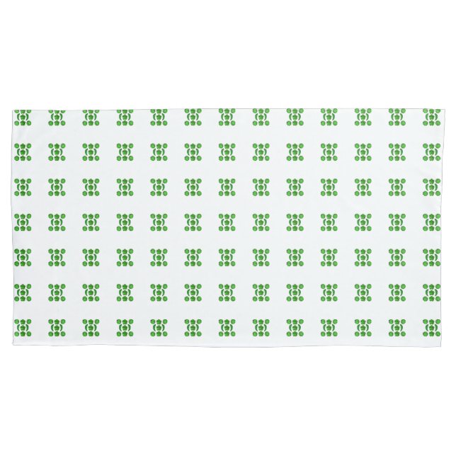 Green Pattern Pillow Case (Front-Left)