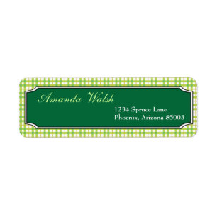 Green Pattern -Return Address labels