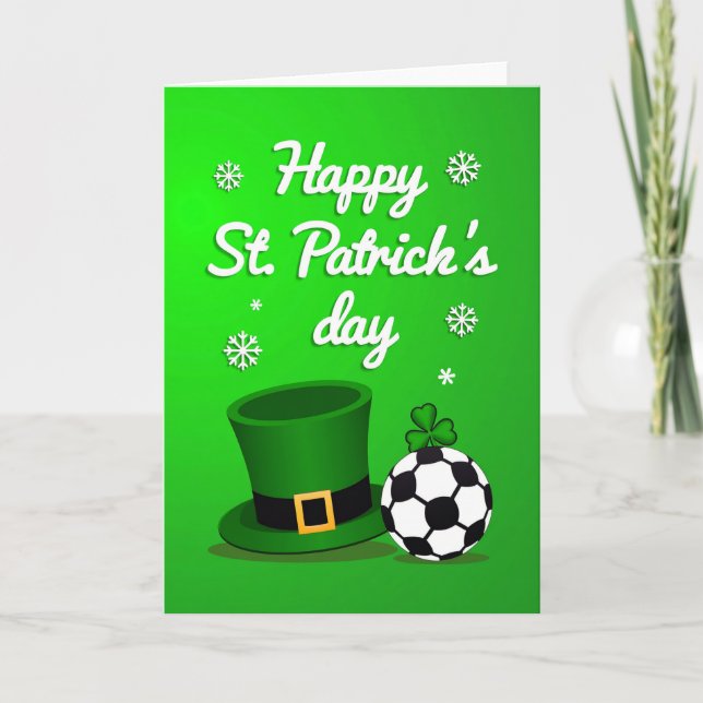 Green Pattern St Patricks Day Card (Front)