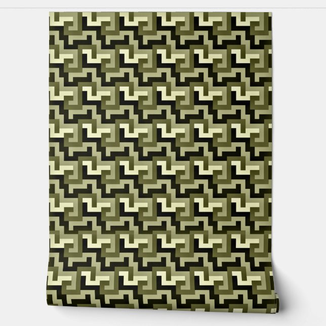 Green Pattern Wallpaper Wallpaper (Unrolling)