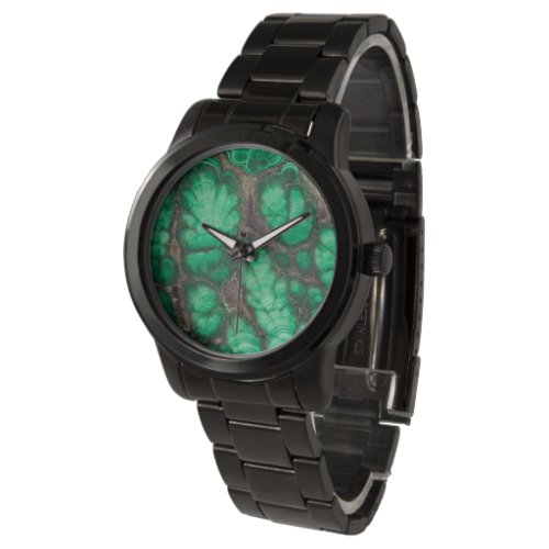 Green Patterned Malachite Watch