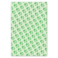 Cute Red Green Paw Prints Pattern Christmas Theme Tissue Paper, Zazzle