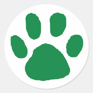 Green Pawprint Sticker – Cute Pet Lover Vinyl Deca