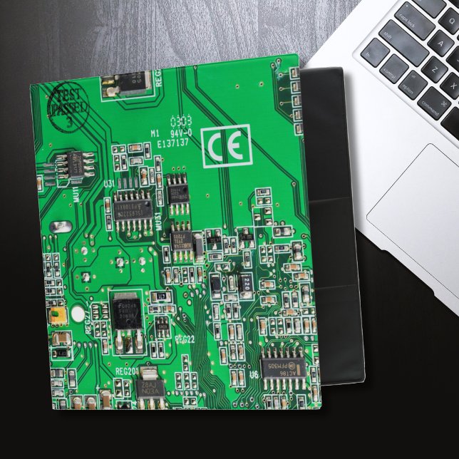 Green PCB Circuit Board Design for IT Pros 3 Ring Binder (Creator Uploaded)