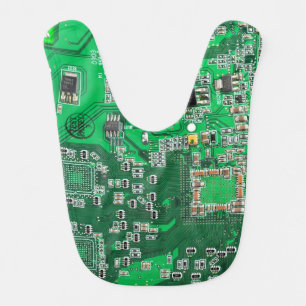 Green PCB Circuit Board Design for IT Pros Baby Bib