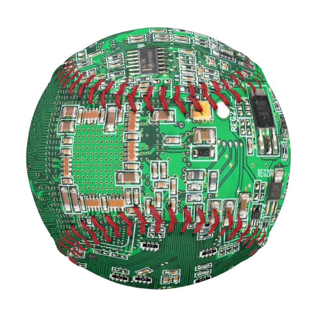 Green PCB Circuit Board Design for IT Pros Baseball (Front)