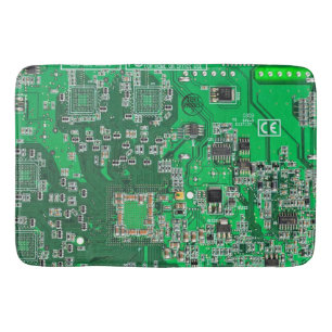 Green PCB Circuit Board Design for IT Pros Bath Mat