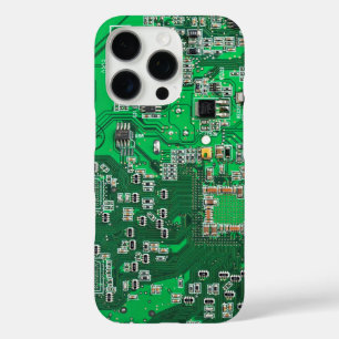 Green PCB Circuit Board Design for IT Pros iPhone 16 Pro Case