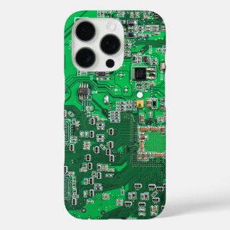 Green PCB Circuit Board Design for IT Pros iPhone 16 Pro Case