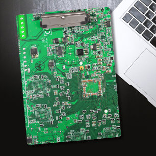 Green PCB Circuit Board Design for IT Pros Clipboard
