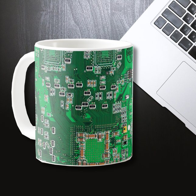 Green PCB Circuit Board Design for IT Pros Coffee Mug (Creator Uploaded)