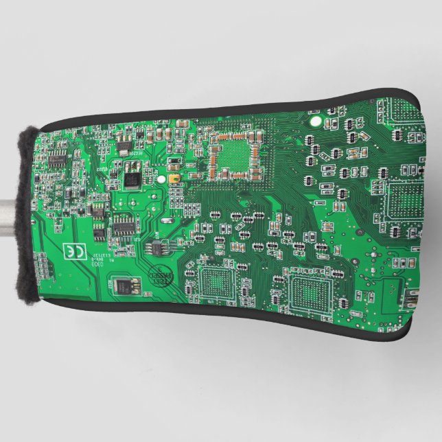 Green PCB Circuit Board Design for IT Pros Golf Head Cover (Front)