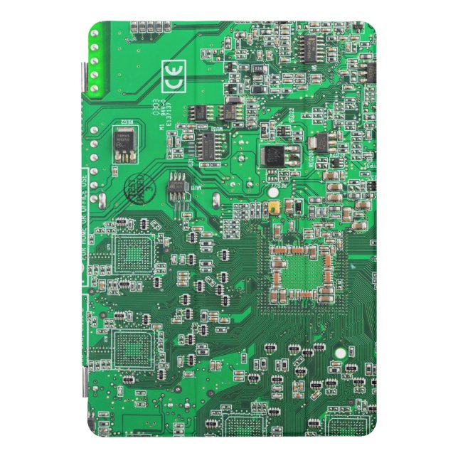 Green PCB Circuit Board Design for IT Pros iPad Pro Cover (Front)