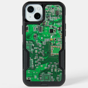 Green PCB Circuit Board Design for IT Pros iPhone 15 Plus Case