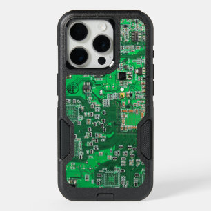 Green PCB Circuit Board Design for IT Pros iPhone 15 Pro Case