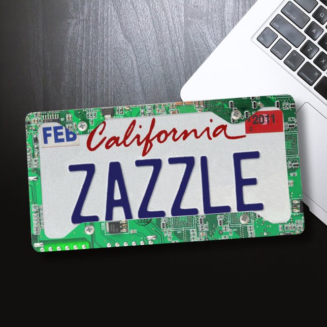 Green PCB Circuit Board Design for IT Pros License Plate Frame (Creator Uploaded)