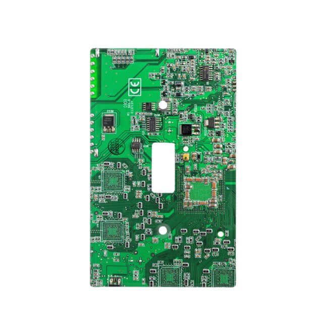 Green PCB Circuit Board Design for IT Pros Light Switch Cover (Front)
