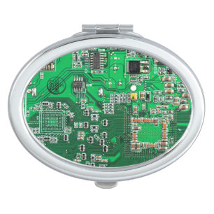 Green PCB Circuit Board Design for IT Pros Mirror For Makeup