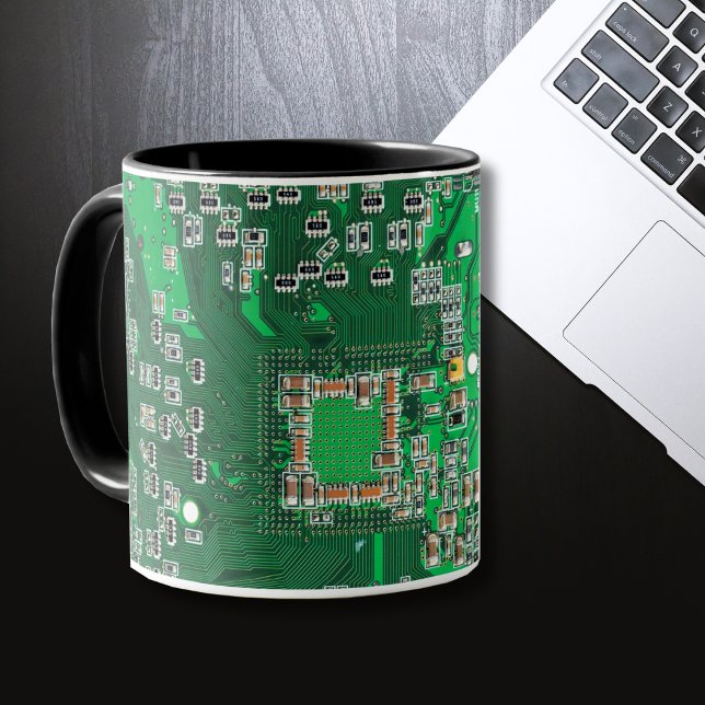 Green PCB Circuit Board Design for IT Pros Mug (Creator Uploaded)