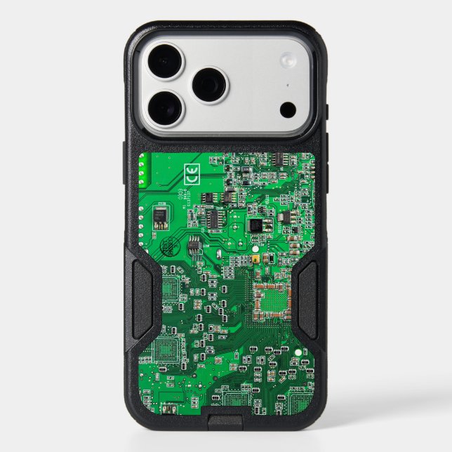 Green PCB Circuit Board Design for IT Pros Otterbox iPhone Case (Back)