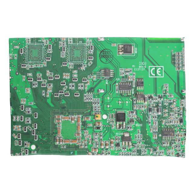 Green PCB Circuit Board Design for IT Pros Pillow Case (Front)