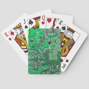 Green PCB Circuit Board Design for IT Pros Poker Cards