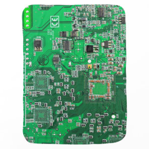 Green PCB Circuit Board Design for IT Pros Swaddle Blanket