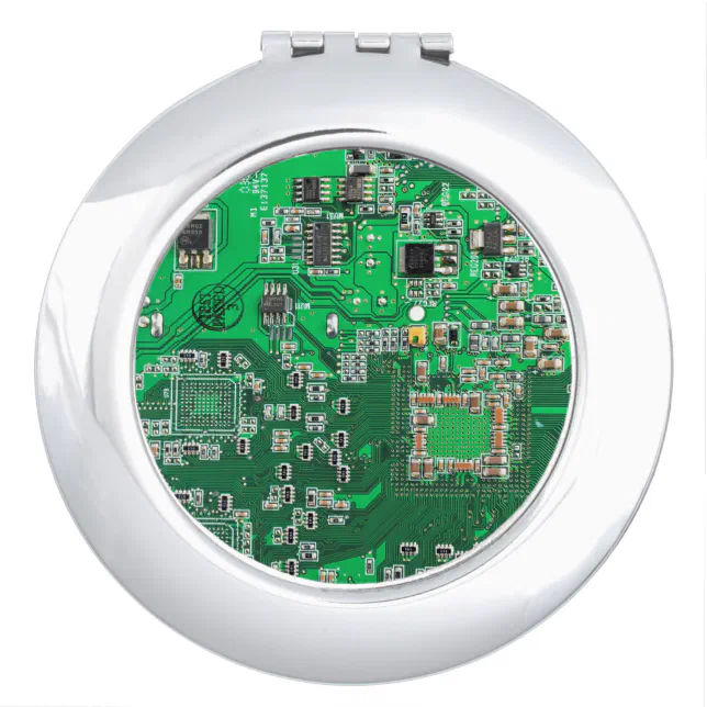 Green PCB Circuit Board Design for IT Pros Vanity Mirror | Zazzle