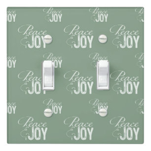 Green Peace and Joy Light Switch Cover