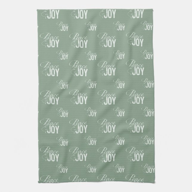Green Peace and Joy Towel (Vertical)