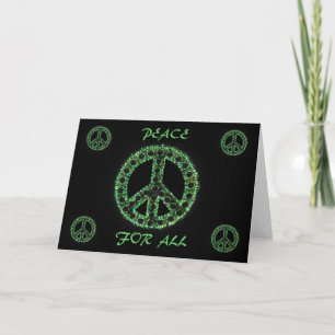 green peace for all greeting card