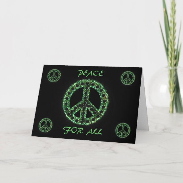 green peace for all greeting card (Front)