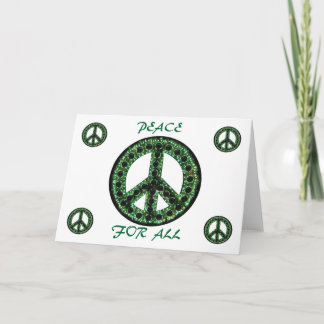 green peace for all greeting card