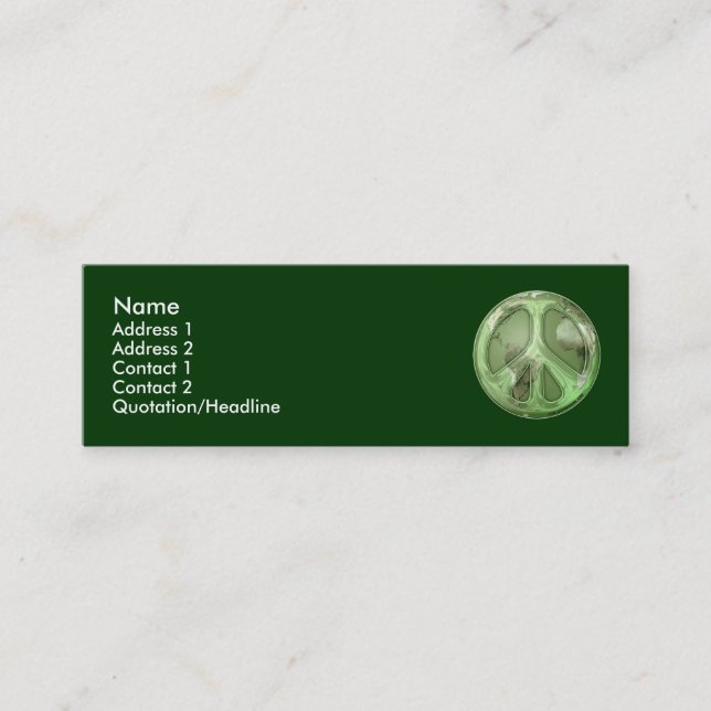 Green Peace on Earth Profile Card (Front)
