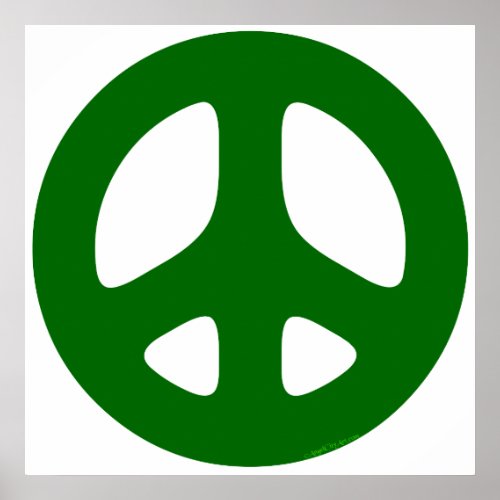 Green Peace Sign Art Print