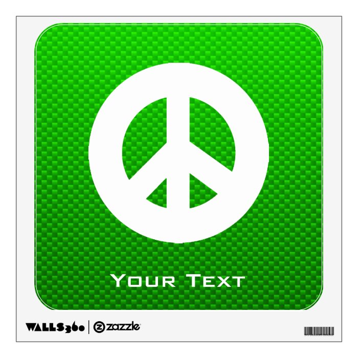 Green Peace Sign Room Sticker