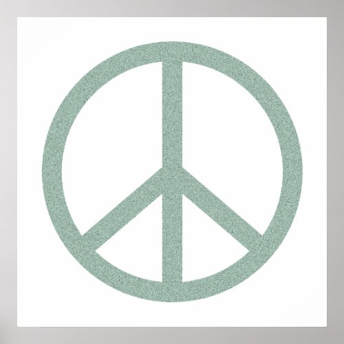 Green Peace Symbol Poster