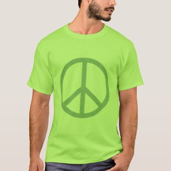 Green Peace Symbol T-shirt by chmayer at Zazzle