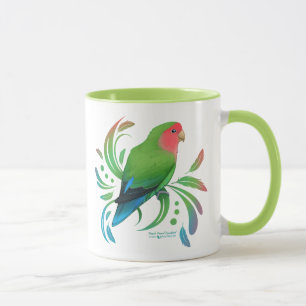 Green Peach Faced Lovebird Mug