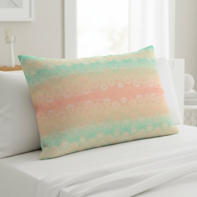Green, Peach, Melon and Coral Geometric Pillow Case (Creator Uploaded)
