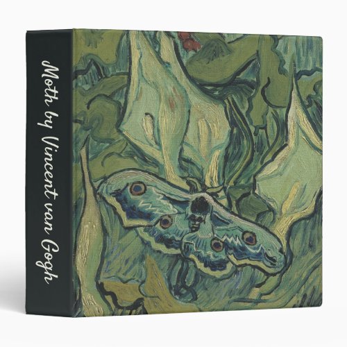 Green Peacock Emperor Moth by Vincent van Gogh 3 Ring Binder