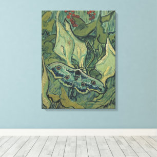 Green Peacock (Emperor) Moth by Vincent van Gogh Canvas Print